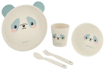 Kikka Boo Set za Jelo Bambus Panda, Bijeli