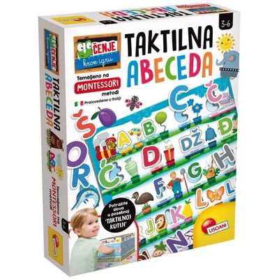 Lisciani Montessori Plus Taktilna Abeceda, Šarena