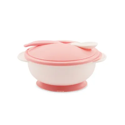 Lorelli Set za Hranjenje Činija + Kašika, Roze