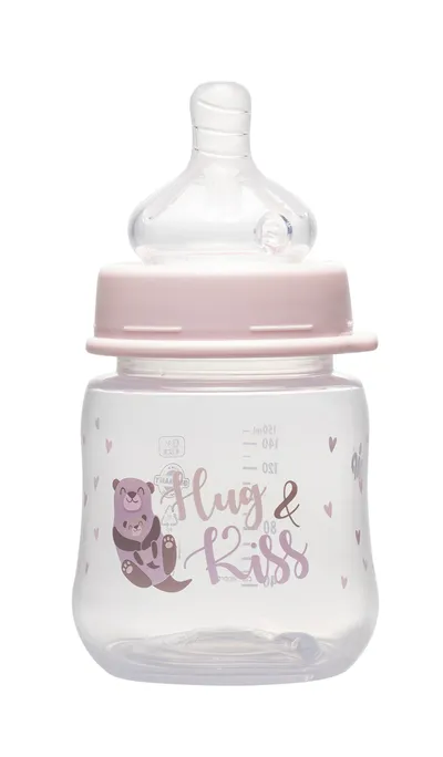 Nip PP Bočica Široko Grlo, 150ml , Vel.0+, Flow S, Girl, Bež