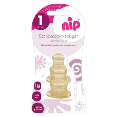 Nip Sisač Anatomic, Anticolic, Latex, Vel.1 (0-6Mj) Flow M, Žuta