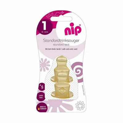 Nip Sisač Anatomic, Anticolic, Latex, Vel.1 (0-6Mj) Flow S, Žuta
