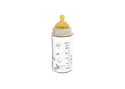 Nip Staklena Boca Širokog Grla 240ml, Bež