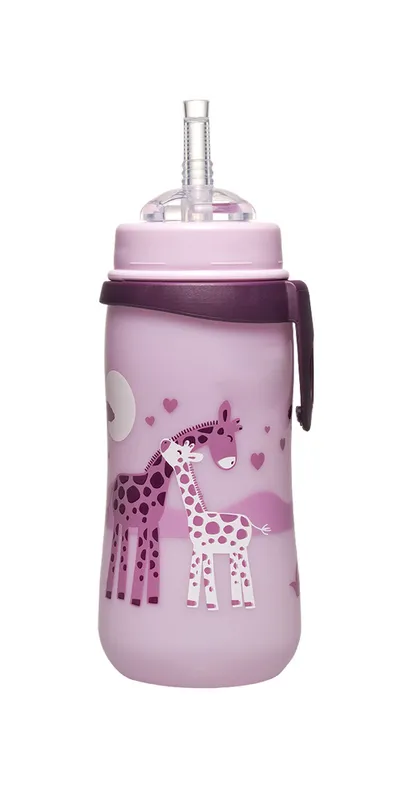 Nip Straw Cup, PP, 330ml , Girl, Roza