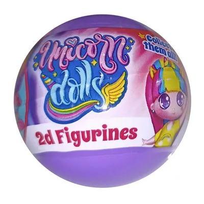 Odeon Kids Unicorn dolls 2D, 50 mm kapsula, figure iznenađenja, Ljubičasta