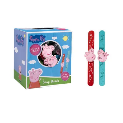 PEPPA PIG Silikonska narukvica na kopčanje, 2/1 pak, Plava