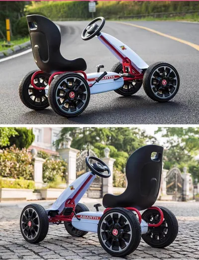 Tomo Šped Auto na Pedale Abarth 500, Bijela