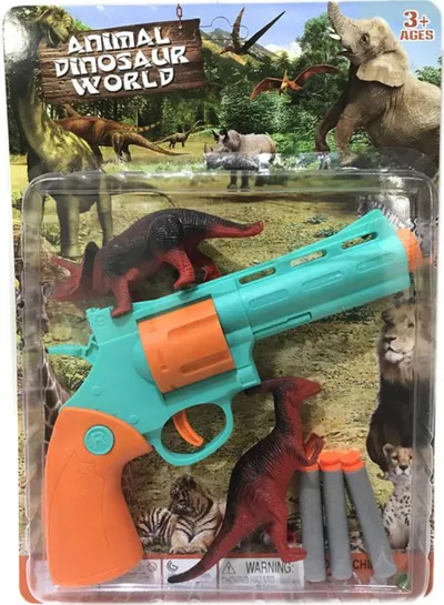 Tomo Šped Pištolj + 2 dinosaura set 25x25cm