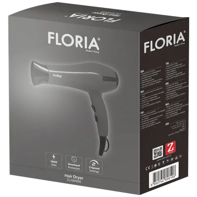 FLORIA Fen za kosu, 2000 W - ZLN8986, Crni