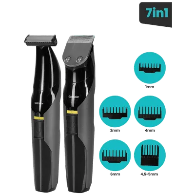 Goldmaster Aparat za brijanje, trimer, 7u1, Wet & Dry - GM-8168 Fast, Crni