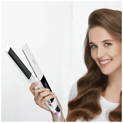 GOLDMASTER Pegla za kosu, 65W - BY-5106 Diam.Hair Straightener-Slim, Bijela