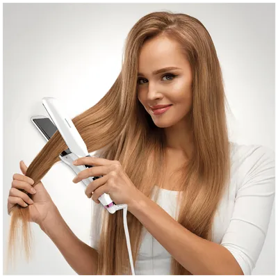 GOLDMASTER Pegla za kosu, 80W - BY-5107 Diamond Hair Straightener, Bijela