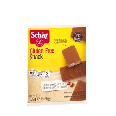 Schar vafli preliveni čokoladom bez glutena, 3 kom, 35 g