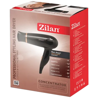 ZILAN Fen za kosu, 1200 W - ZLN2953, Crni