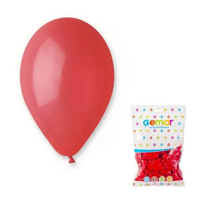 Gemar Baloni Pastelno 30Cm,100Kom, Crvena