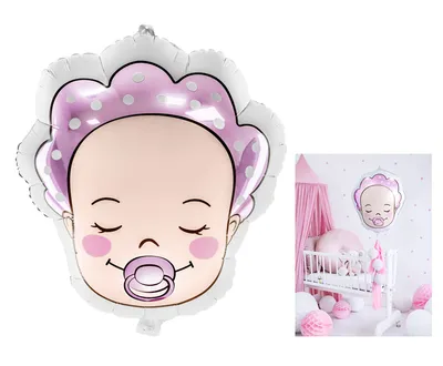 Party Deco Balon Folijski Baby Girl 45x40cm