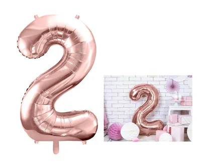 Party Deco Balon Folijski Broj 2, 86cm, Roze
