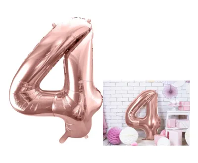 Party Deco Balon Folijski Broj 4, 86cm, Roze