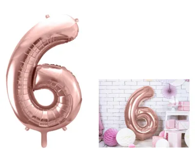 Party Deco Balon Folijski Broj 6, 86cm, Roze