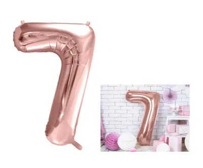 Party Deco Balon Folijski Broj 7, 86cm, Roze