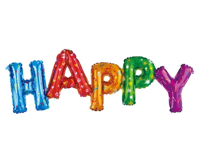 Party Deco Balon Folijski Happy 120cm
