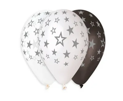 Party Deco Baloni Helij 33cm, 6/1, Srebrni