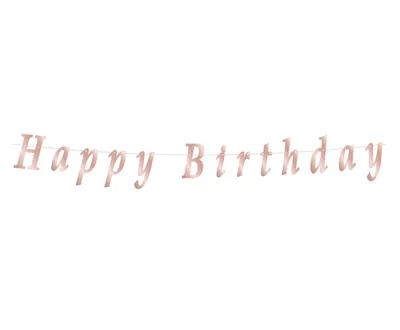 Party Deco Baner Happy Birthday 200cm, Zlatni
