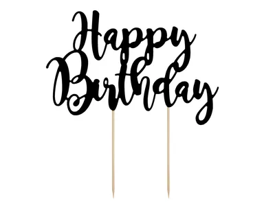 Party deco Dekoracija za tortu Happy Birthday, 22cm