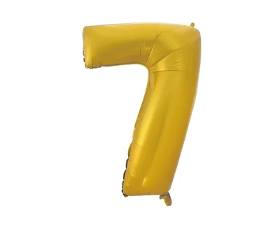Party Deco Folijski Balon 92cm, Broj 7, Zlatni