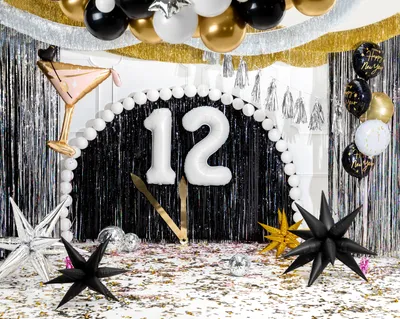 Party Deco Folijski Balon Bijeli Br.0, 86cm, Bijela