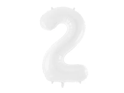 Party Deco Folijski Balon Bijeli Br.2, 86cm, Šarena