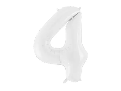 Party Deco Folijski Balon Bijeli Br.4, 86cm, Šarena