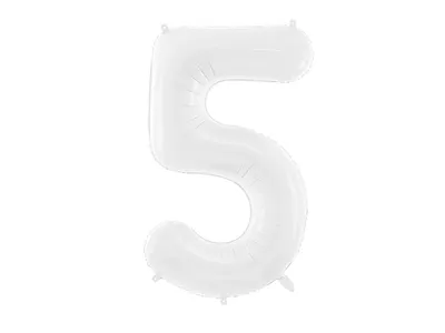 Party Deco Folijski Balon Bijeli Br.5, 86cm, Šarena