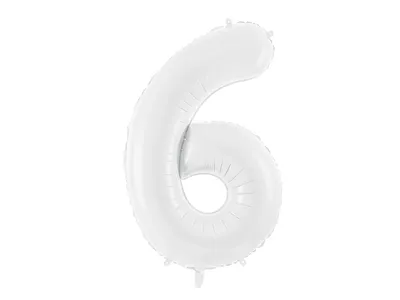 Party Deco Folijski Balon Bijeli Br.6, 86cm, Šarena