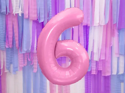 Party Deco Folijski Balon Pink Br.6 ,86cm, Roza