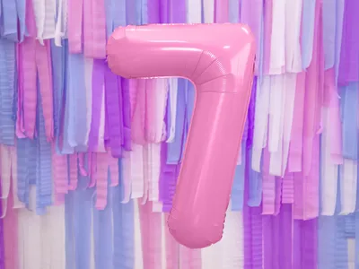 Party Deco Folijski Balon Pink Br.7, 86cm, Roza