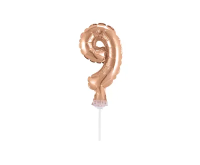 Party Deco Folijski Balon S Štapićem 13cm, Broj 9