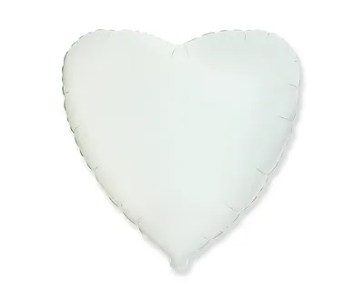 Party Deco Folijski Balon Srce 45cm, Bijeli