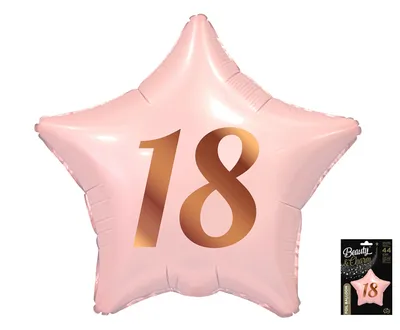 Party Deco Folijski Balon Zvijezda 44Cm, Roze