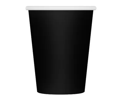 Party deco Papirna čaša, 250ml, 6/1, Crna