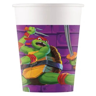 Party Deco Papirna Čaša Mutant Ninja Turtles 200Ml, 8/1, Šarena