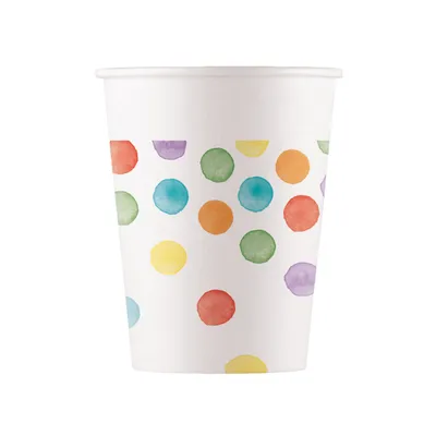 Party Deco Papirna Čaše Multi Color 200Ml 8/1