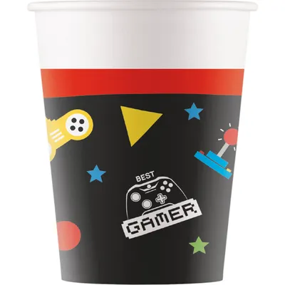 Party Deco Papirne Čaše Gaming Party 200Ml