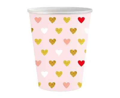 Party Deco Papirne Čaše Xoxo Kolekcija 250Ml 6/1