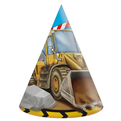 Party Deco Papirne Kape Construction 6/1