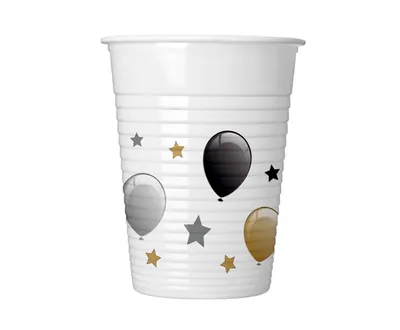 Party Deco Plastična Čaša Baloni 200Ml 8/1