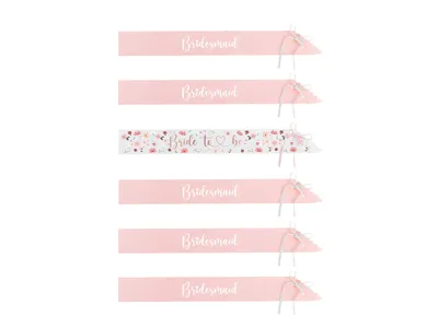 Party Deco Pojas "Bride To Be", 76cm, Roza