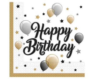 Party Deco Salvete Papirne Happy Birthday 33x33cm 20/1