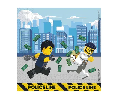 Party Deco Salvete Papirne Lego City 33x33cm 16Kom