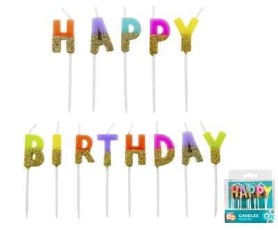 Party Deco Svijeće Happy Birthday